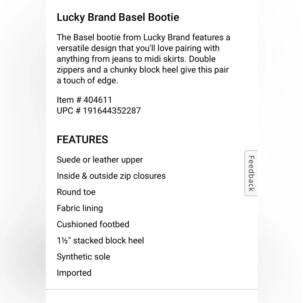 Lucky Brand Brolley Ankle Boot / Booties Navy leather zip boots. - Picture 2 of 15